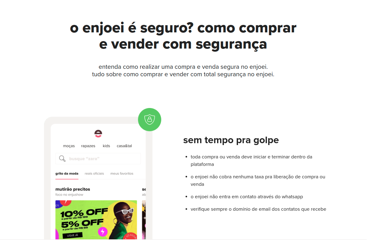 O Enjoei Seguro Como Comprar E Vender Seguran A